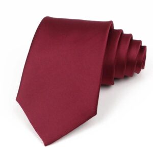 Cravate bordeaux en peau de soie