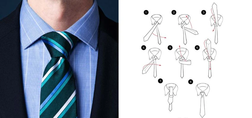 Balancing elegance and simplicity, the Half Windsor is a versatile knot for any occasion.