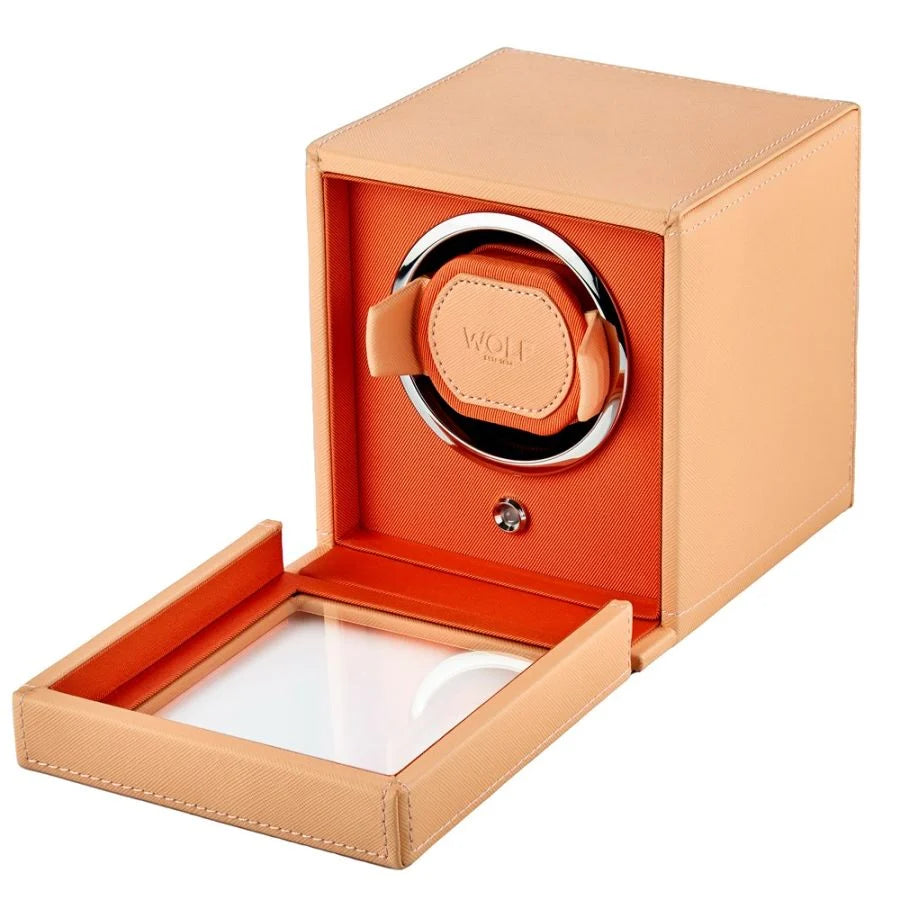 Remontoir montre - Wolf1834 Cube Cover Seltzer Pêche Orange - product image 1