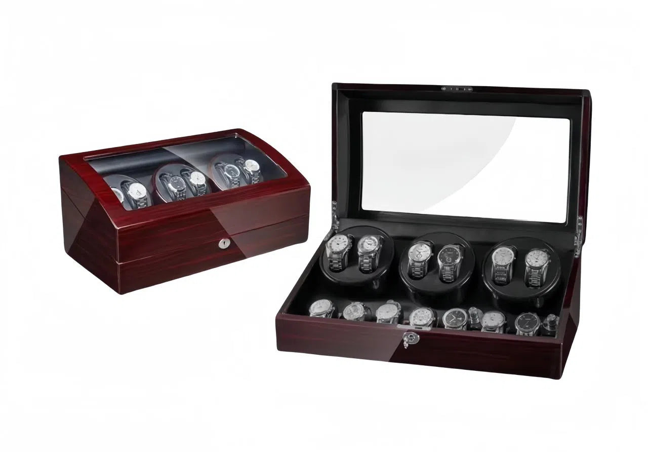 Remontoir 6 Montres + 7 rangements bordeaux - product image 1