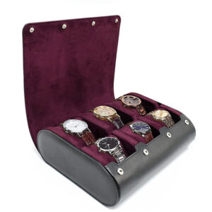 Étui montre - Etui Noir Bordeaux Sextuple - product image 1