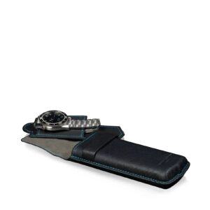 Étui à montre - Heisse & Söhne Saffiano Bleu - product image 1