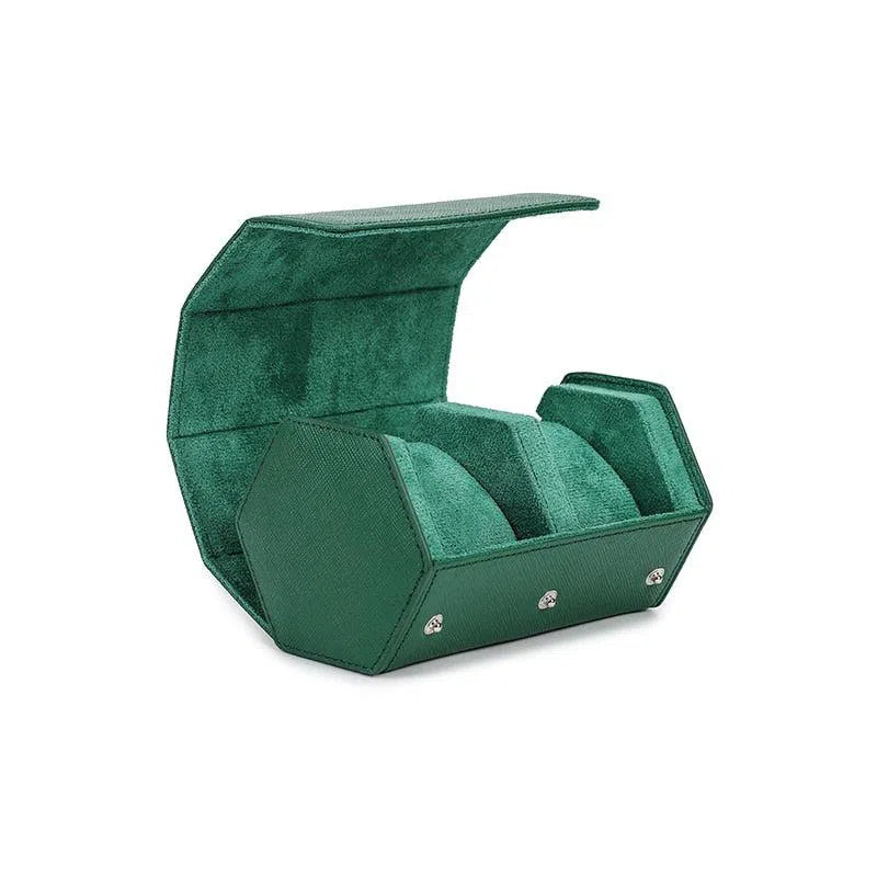 Étui à montre Duo Hexagonal Cuir Vert Émeraude - product image 1
