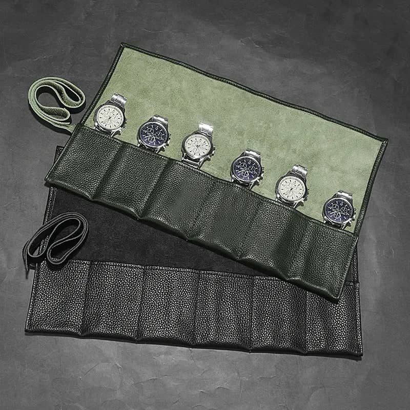 Marmotte Montre En Cuir Vert Bouteille - product image 2