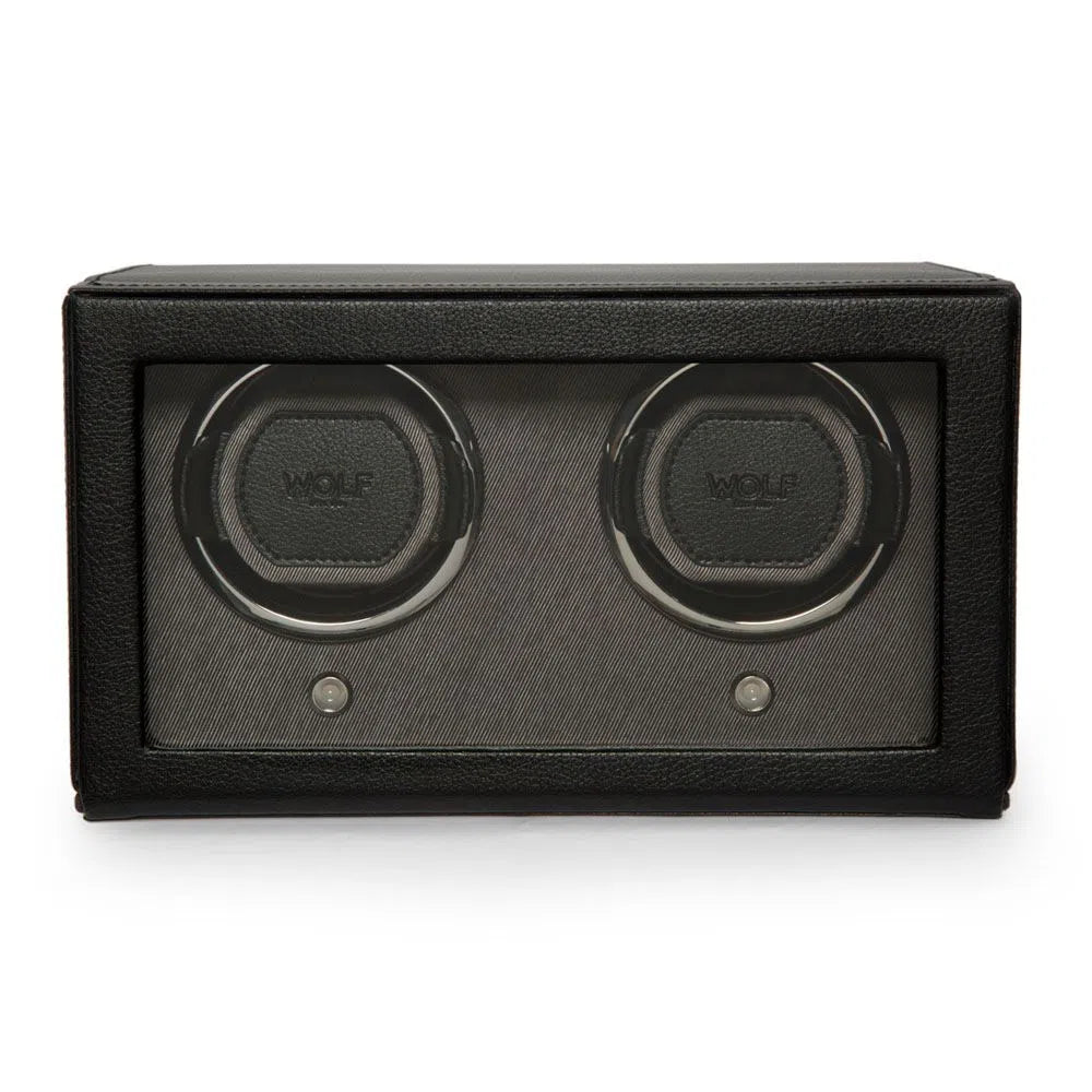 Remontoir montres - Wolf1834 Cube 2 montres Noir avec couvercle - product image 1