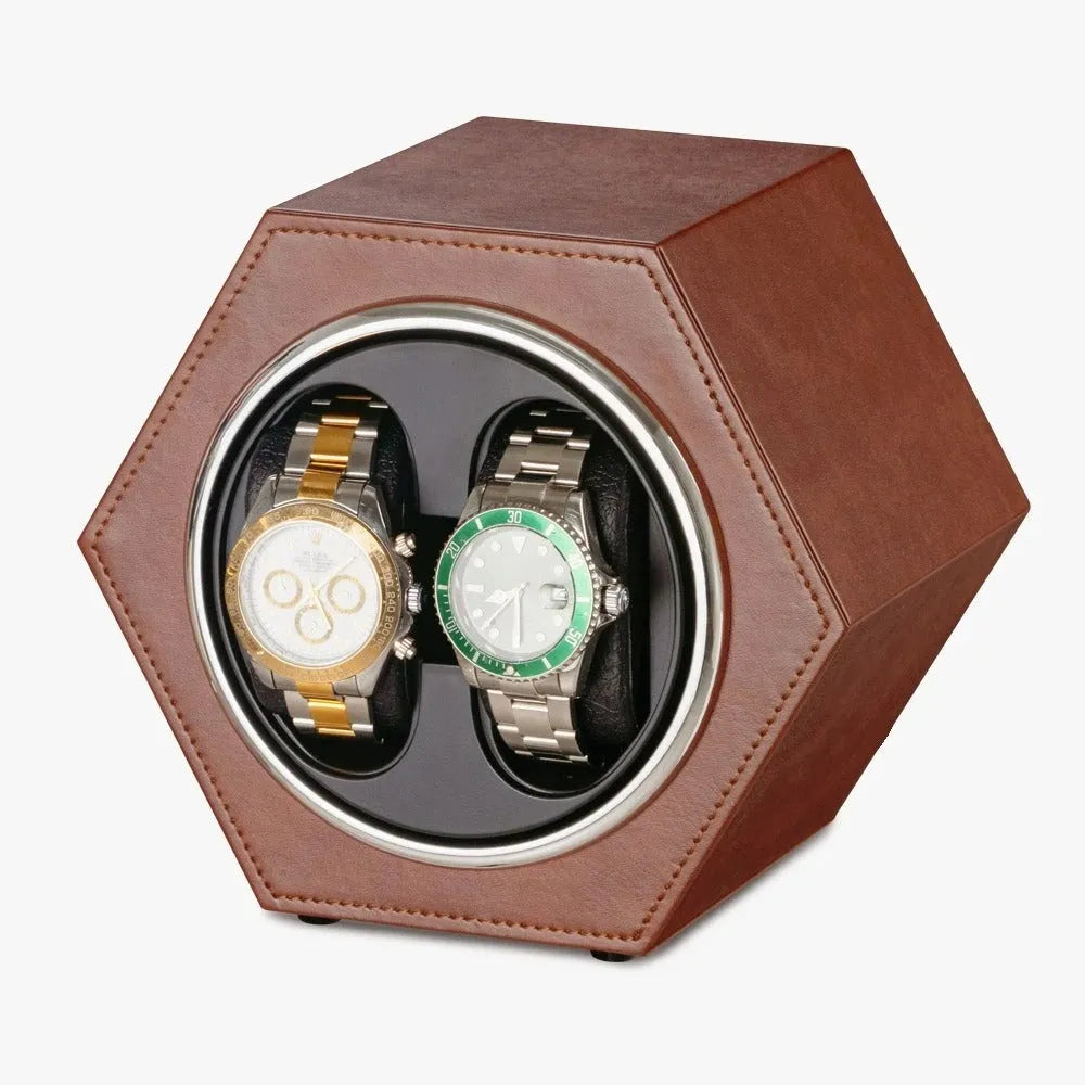 Remontoir de montre hexagonal duo café - product image 1