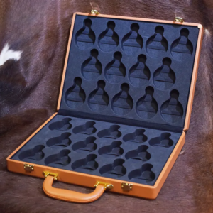 Valise à Montre Cloche en Cuir Caramel - product image 1