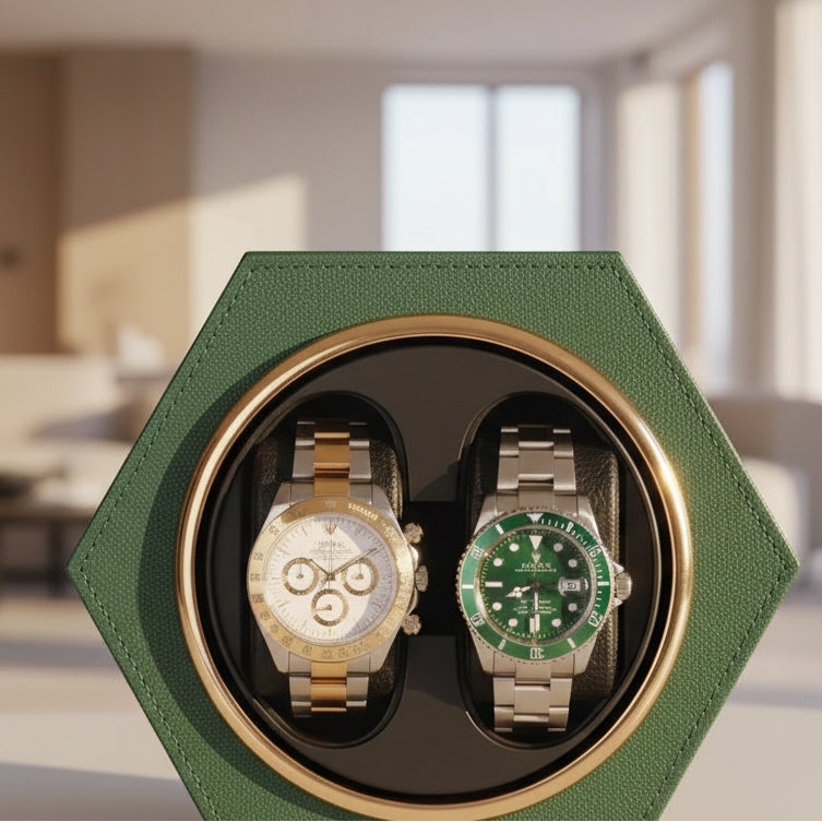 Remontoir de montre hexagonal duo sinople - product image 2