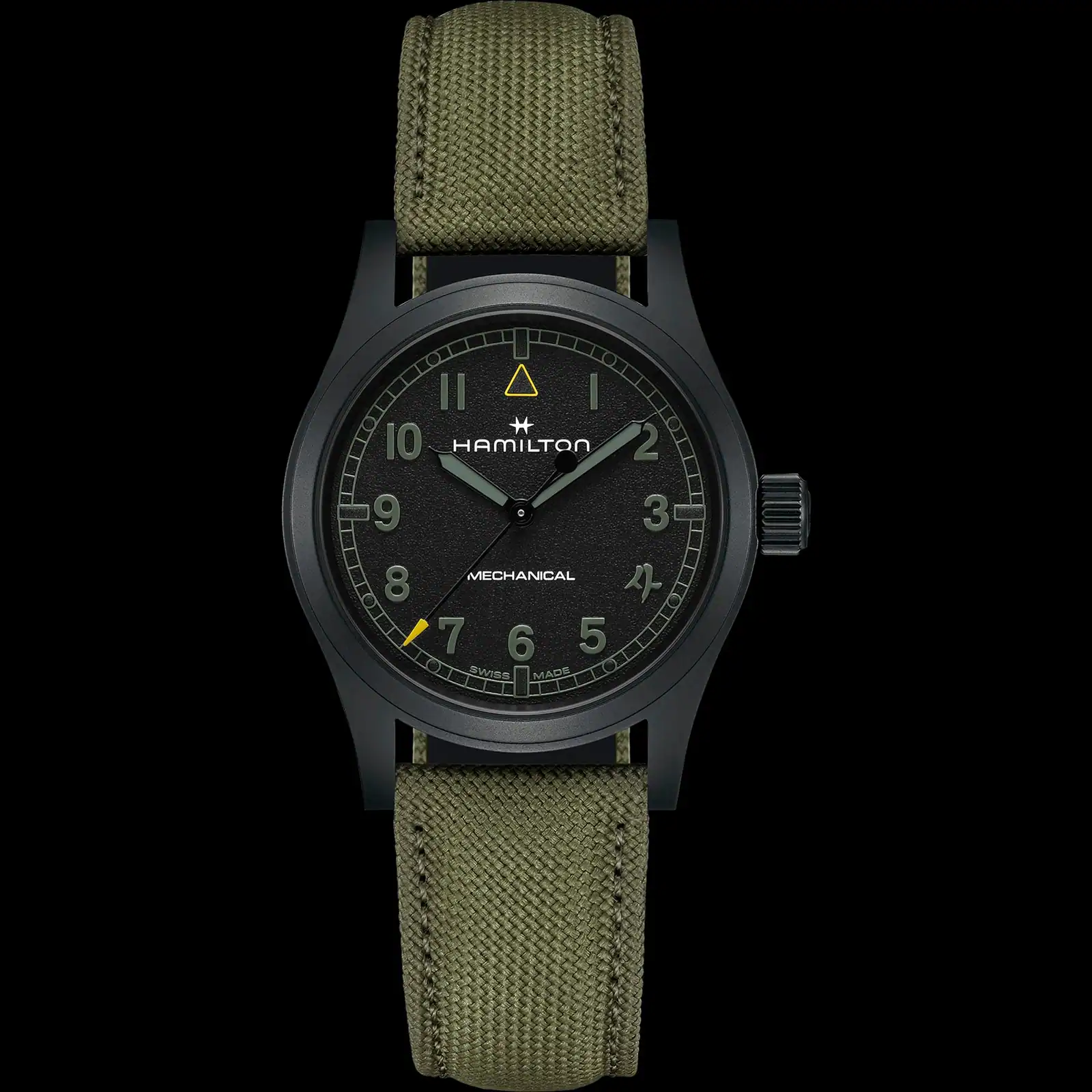 soldier shot of the Hamilton Khaki Field Mechanical 38mm for Call of Duty: Modern Warfare 4