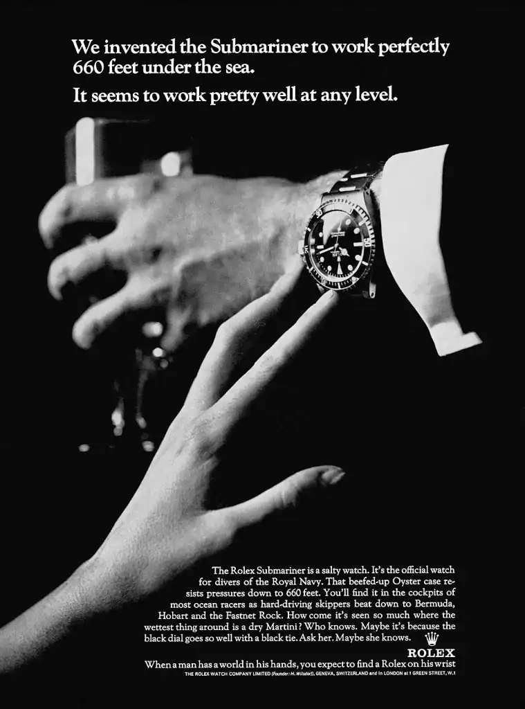 rolex submariner 5513 vintage ad